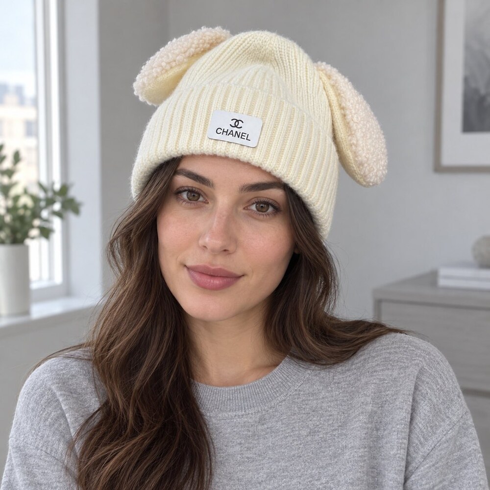 CHANEL Teddy Ear Knit Beanie - Picture 2 of 6